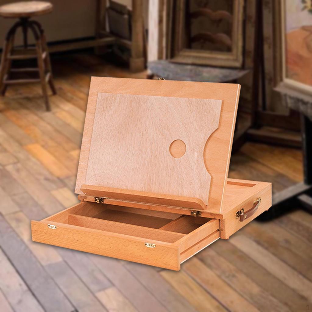 Деревянная мольбертовая коробка, складная коробка для хранения картин для рисования, составления поваренной книги