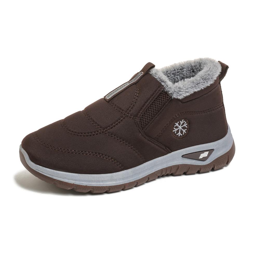 Winter Women's Snow Boots, Fleece and Thickened Warm Cotton Shoes, Anti-slip, Waterproof and Oil-proof, Comfortable Mom Shoes