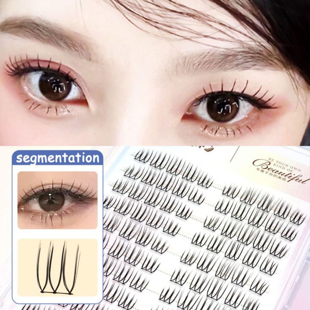 Superfine Segmented Eyelashes Bundles 10 Rows False Eyelashes Clusters  Makeup Tool
