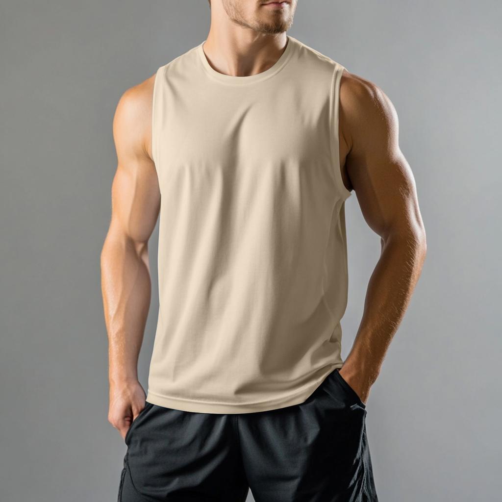 Мужской спортивный повседневный жилет без рукавов