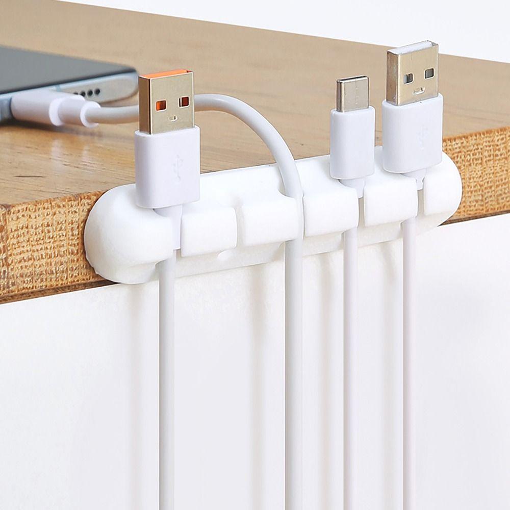 Гибкая намотка кабеля Самоклеящийся кабельный органайзер Зажим для кабеля Зажимы для шнура USB-кабель для передачи данных