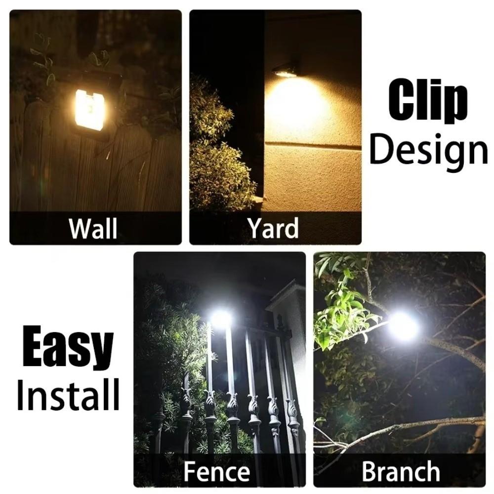 Waterproof Motion Sensor Lamp 3 Modes LED Solar Light New Solar Clip Light Garden Decoration