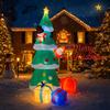 8.2ФТ Рождественские надувные игрушки Светодиодная елка Набор Санта Снеговик Подарочная коробка Принадлежности Домашнее украшение Праздничный подарок Рождественские украшения для двора