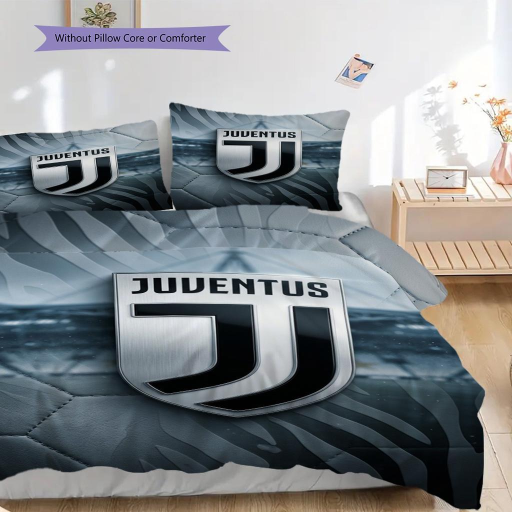 Juventus Football Glory Bedding (1 * duvet cover + 2 * pillowcase, without core) Soft and comfortable Duvet cover and pillowcase Bedding set Bedding