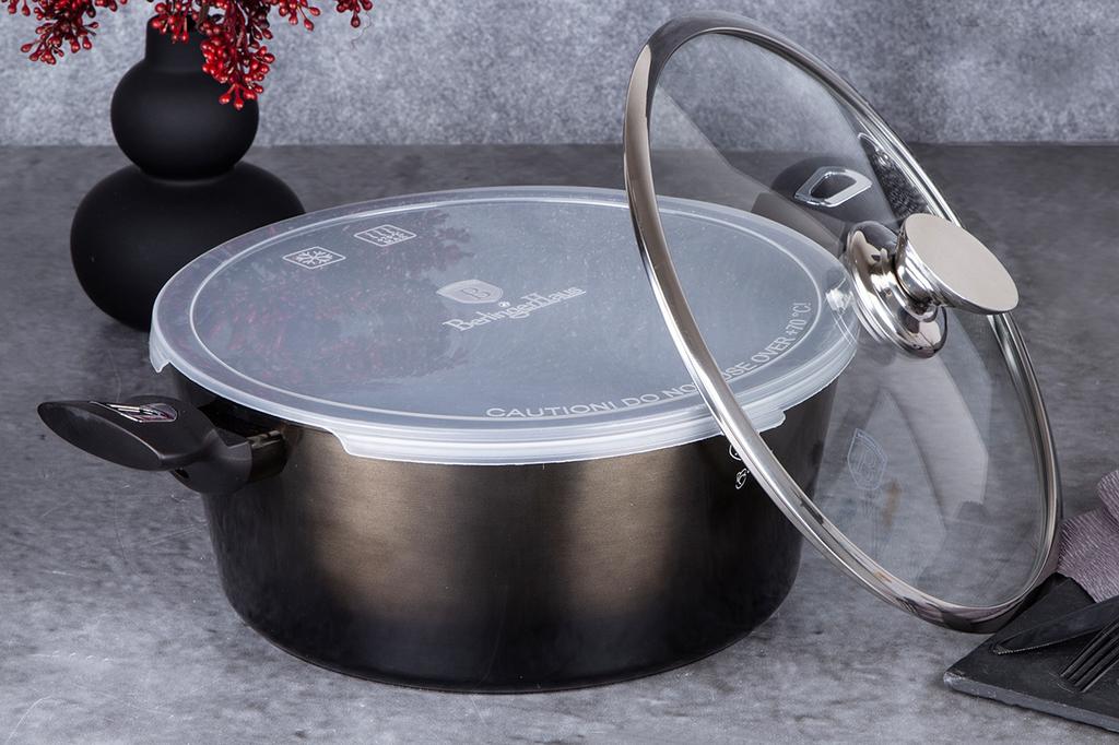 GRANITE POT 28cm BERLINGERHAUS BH-6606 SHINY BLACK