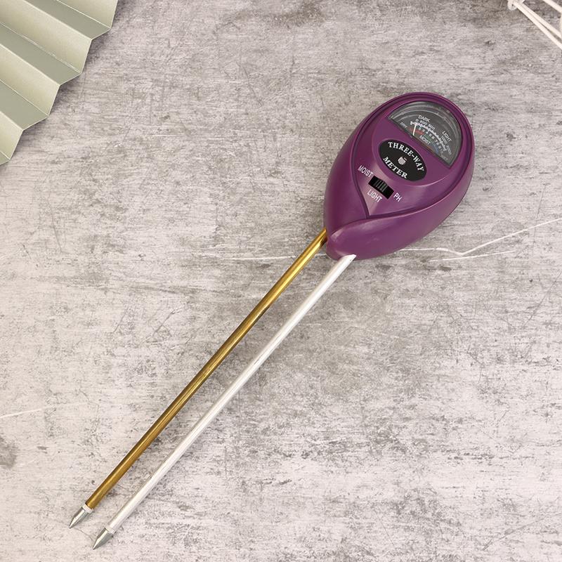 Plant Test Flower Instrument Tool 3 In 1 Soil Meter Moisture Light Ph Testers With 2 Probes Soil Monitor For Garden