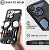 Cool Hollow 3D Skull Phone Case for iPhone 16 15 14 Plus 13 12 11 Pro Max Plating Gothic Skeleton Design Shockproof Cover