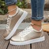 Fashion Women Trend Sneakers Spring Autumn 2024 Round Toe Lace-up Platform Flats Shoes Anti-slip Lightweight Sneakers Zapatos De Mujer