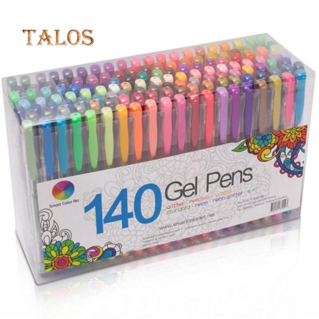 Talos 12/24/36/48 Flash Gel Pen Refills Colors Drawing Office Stationery Craft Marker