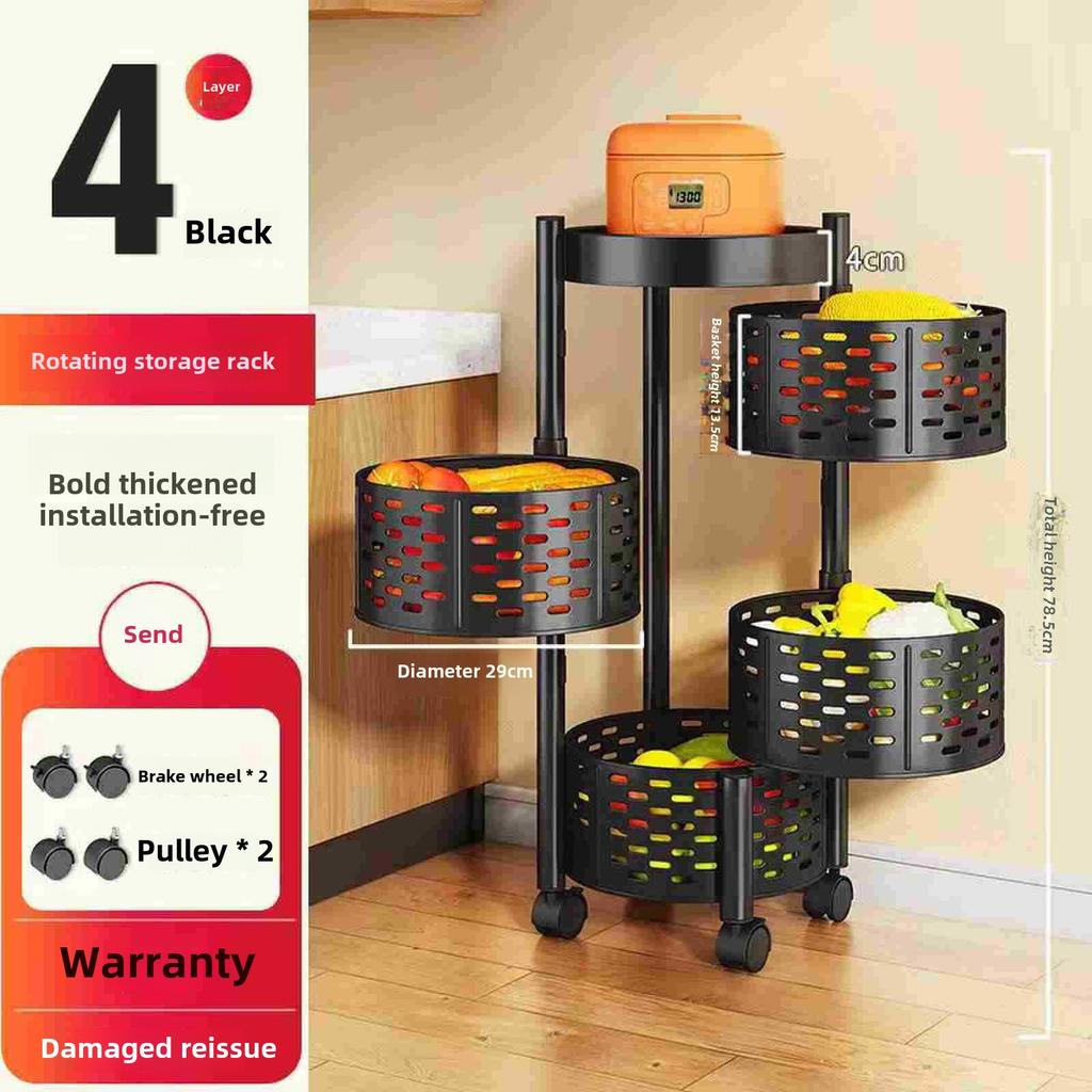 Многоуровневая тележка для хранения на колесиках, кухонный органайзер, подставка, хозяйственная тележка с колесами для домашней кухни, гостиной