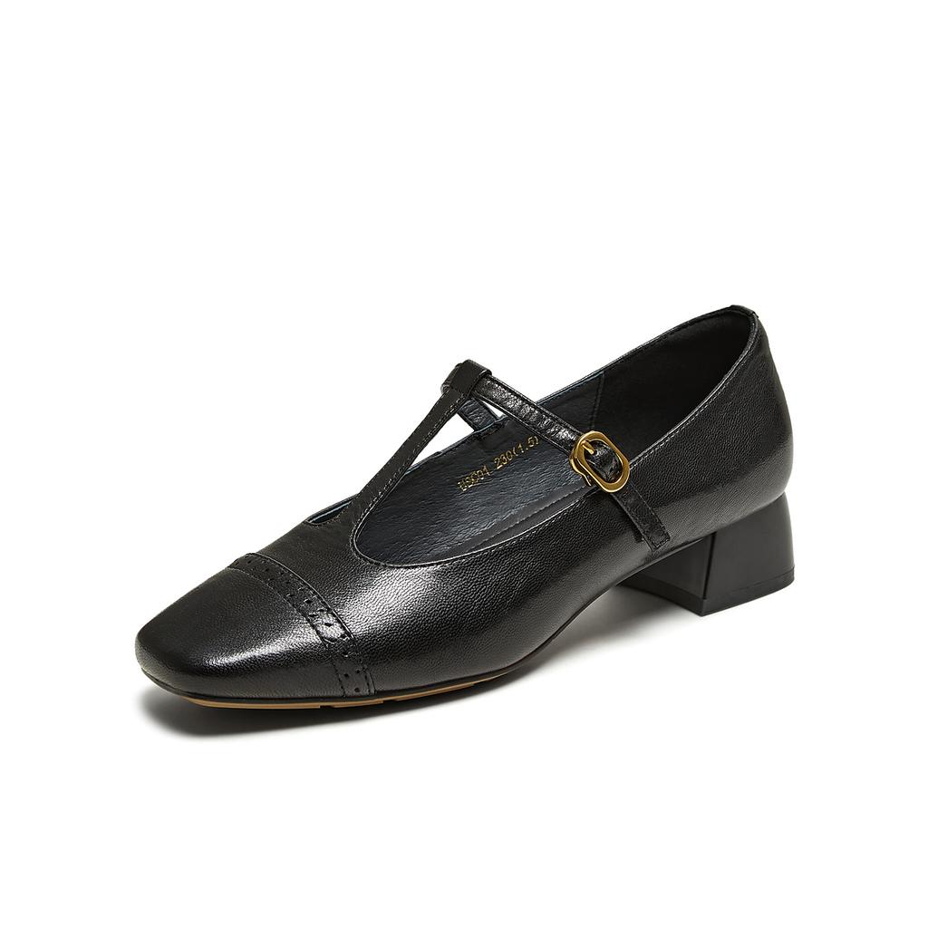 TATA/He She 2025 Autumn Summer Shopping Mall Same Style Shallow Mouth Feminine Mary Jane Shoes