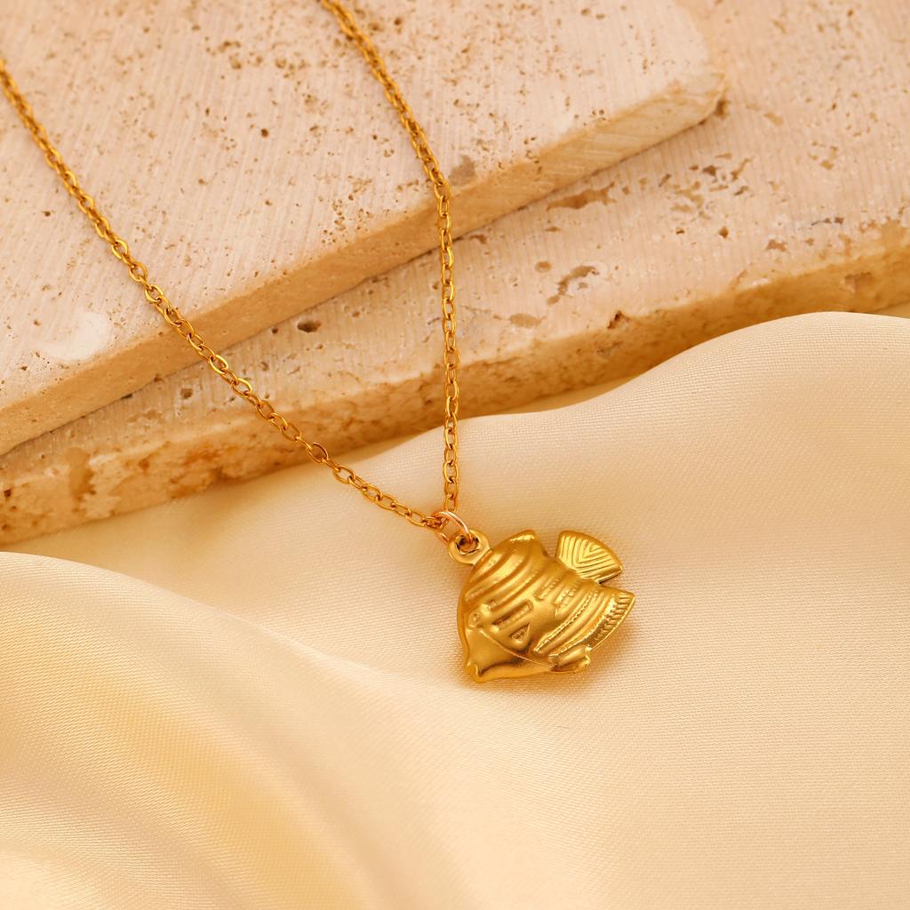 Amazon Beauty Самая продаваемая подвеска в виде маленькой рыбки из нержавеющей стали, ожерелье, личность, мода, высокое качество, простая цепочка на ключицу с рыбкой