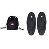 Angel Smile Royal School Grosgrain Portable Slippers LL Tiara Embroidered Navy Drawstring Bag Set RSSL2022003 LL (Jewel Black) & (Small) 2-Piece