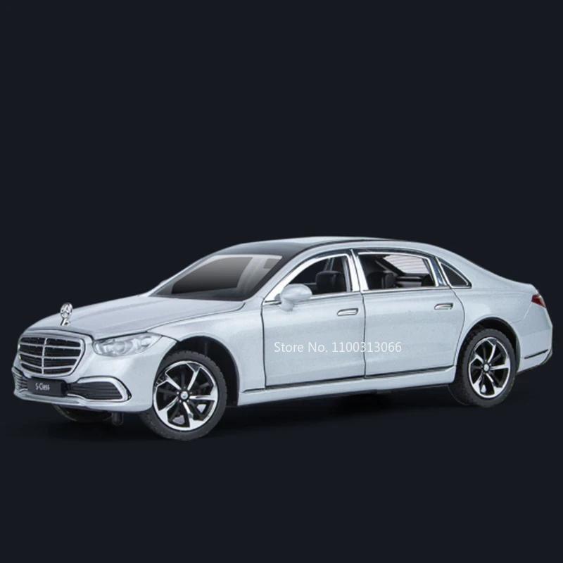 1:Масштаб 1:24 S400L GLS600 Металлические модели автомобилей Игрушки Колеса Откатные транспортные средства Модель Звук Свет Игрушечные машинки Подарки для мальчиков на праздник