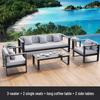 Aluminum Alloy Outdoor Patio Sofa - Sunproof & Waterproof Lounge Furniture for Garden, Terrace, or Office.