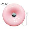 Modern Decorative Night Light Donut Light, Wireless Rechargeable 2-in-1 Table Lamp with Touch Dimmer, Warm Orange Bedside Glow Wall Mountable Ambient