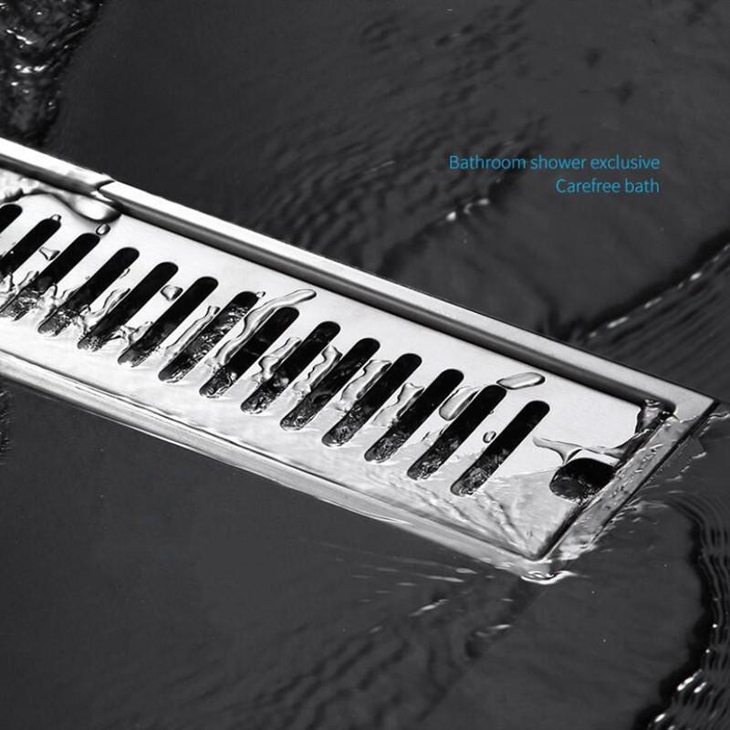 Shower drain 304 stainless steel shower floor drain long Linear drainage drain for hotel bathroom kitchen floor