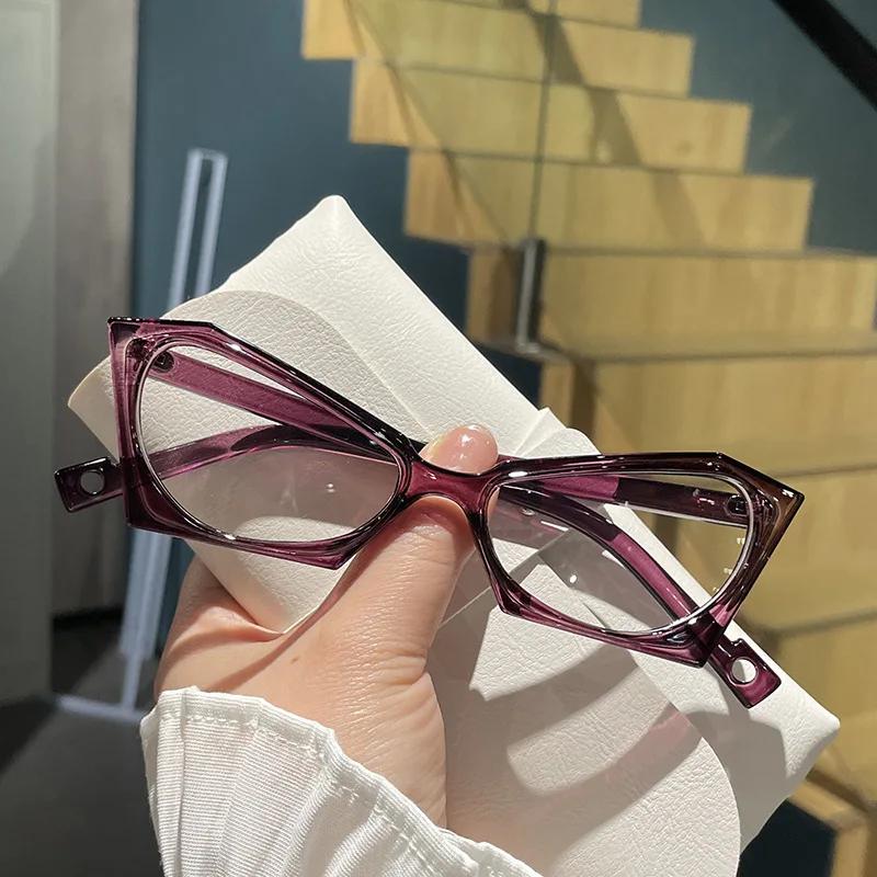 Винтажные оптические очки Cat Eye Butterfly с защитой от синего света - Женская дизайнерская оправа от люксового бренда, для миопии, новая, сексуальная