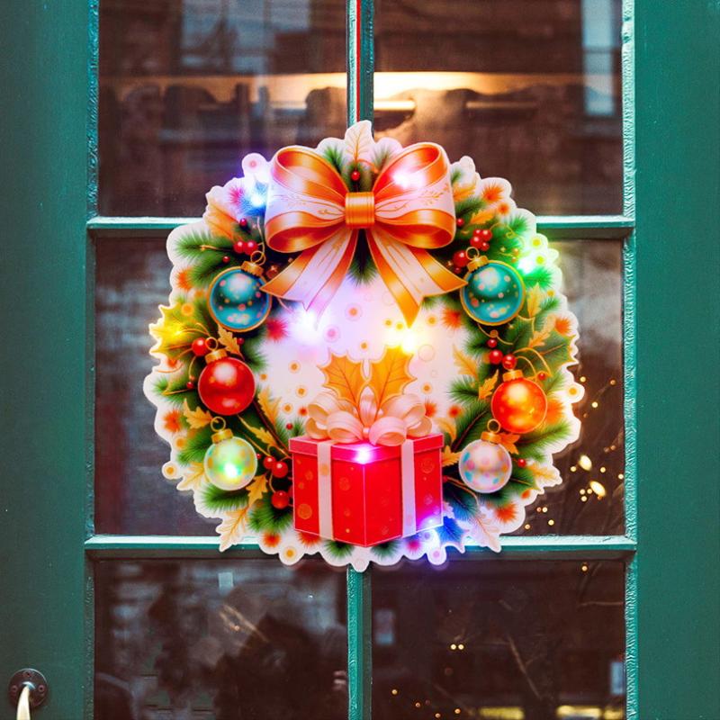 2025 Christmas Luminous Door Hanging Decorations Christmas Home Diy Decorations Scene Layout Decorations