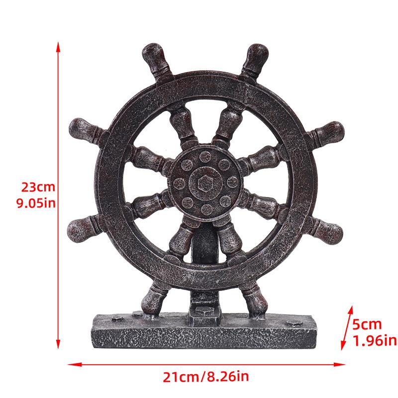 Винтажные смоляные украшения в виде корабельных якорей и штурвалов, художественное изделие для домашнего декора, бара или кофейни