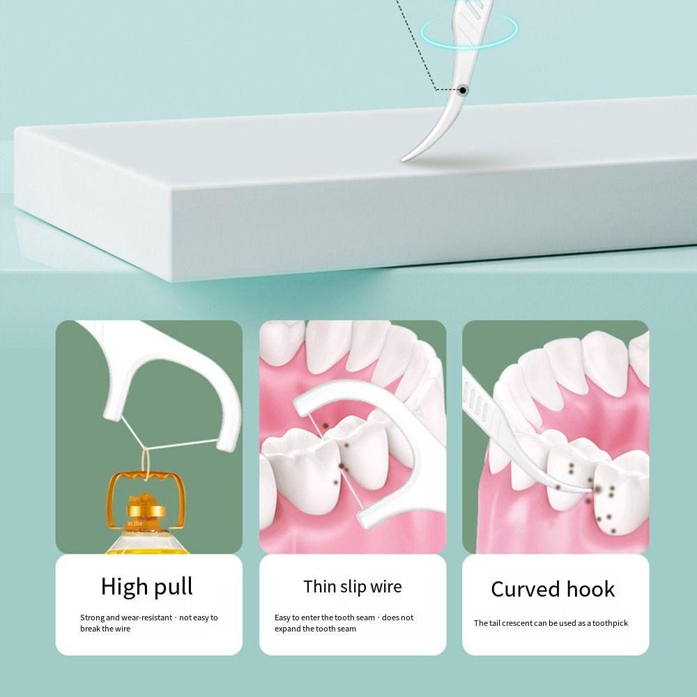 10 Pcs/box Mini Floss Toothpick Set Dustproof Interdental Brush Waterproof Teeth Flosser Stick  Home