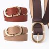 Women's Belt Women's Simple All-Match Jeans Belt Korean Casual Metal Buckle Student