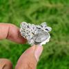 925 Sterling Silver Black Rutilated Quartz Gemstone Statement Anniversary Ring