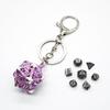 1 набор DND Hollow Metal Dice Keyring 20-гранный многогранный брелок для игры в РПГ