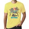 Men’s Vintage Tee Shirt Graphic T Shirt Summer Triangle Rovinj Pale Yellow
