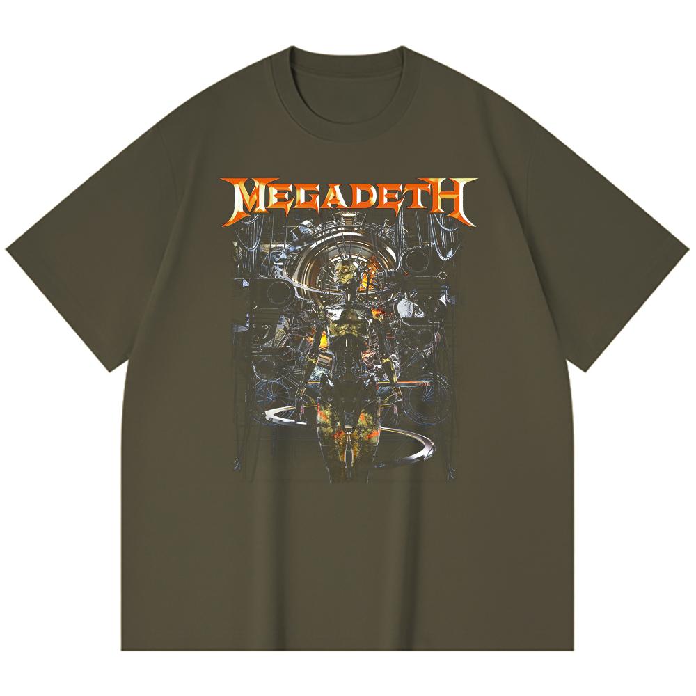 Хлопковая футболка плотностью 230 г/м² 100% Хлопок Heavy Metal Футболка с принтом рок-группы Популярная музыка Унисекс Тяжелая хлопковая футболка