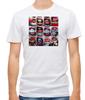 Red Lips Collage Short Sleeve White T Shirt Men F436