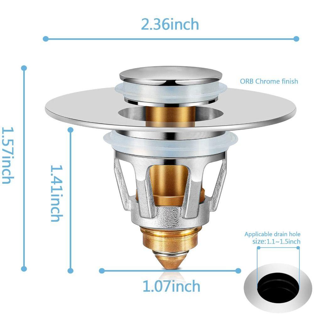 Copper Sink Stopper Pop Up Sink Drain Strainer Universal Sink Plug Bathroom