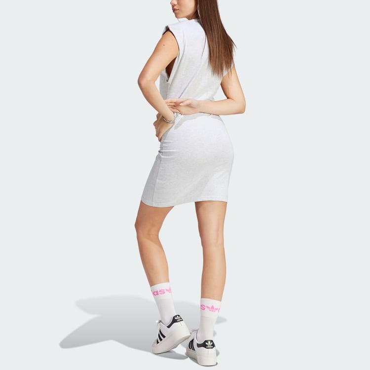adidas Оригинальное женское платье без рукавов Светло-серо-лиловое IC3081