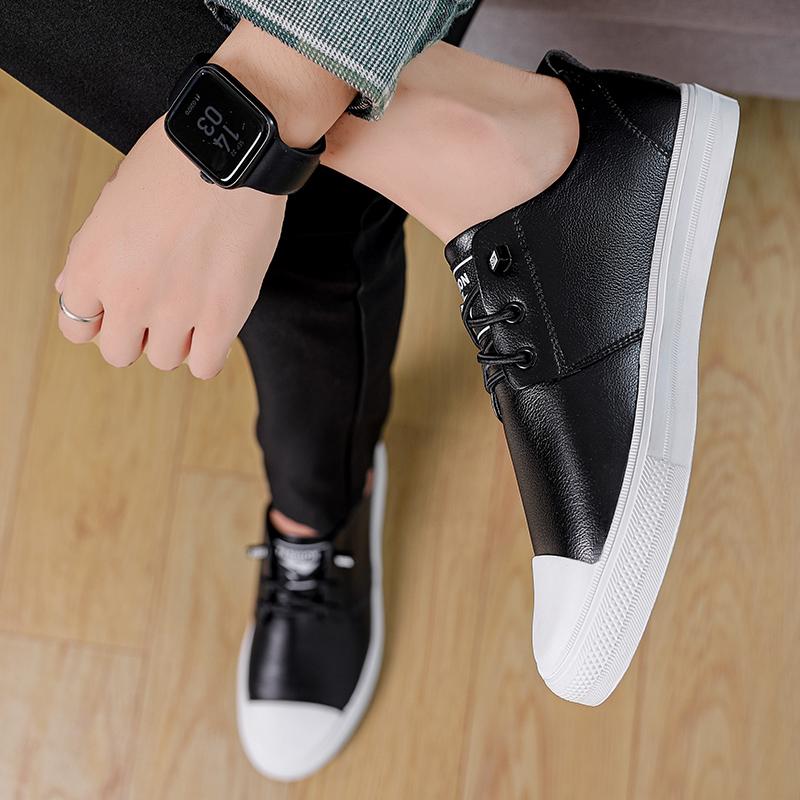 Модная мужская обувь мода черный белый Кожаные туфли для вождения на плоской подошве Мужские мокасины Роскошная обувь мужская Повседневная обувь Прогулочная обувь мужская