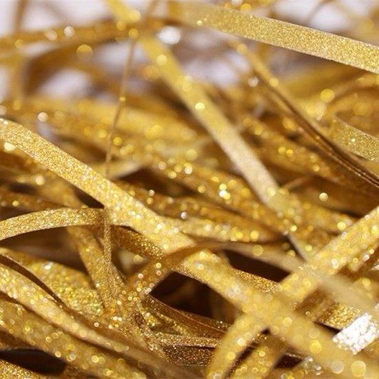 Блестящая золотая и серебряная рафия с блестками, наполнитель для подарочных коробок для свадеб и упаковки конфет