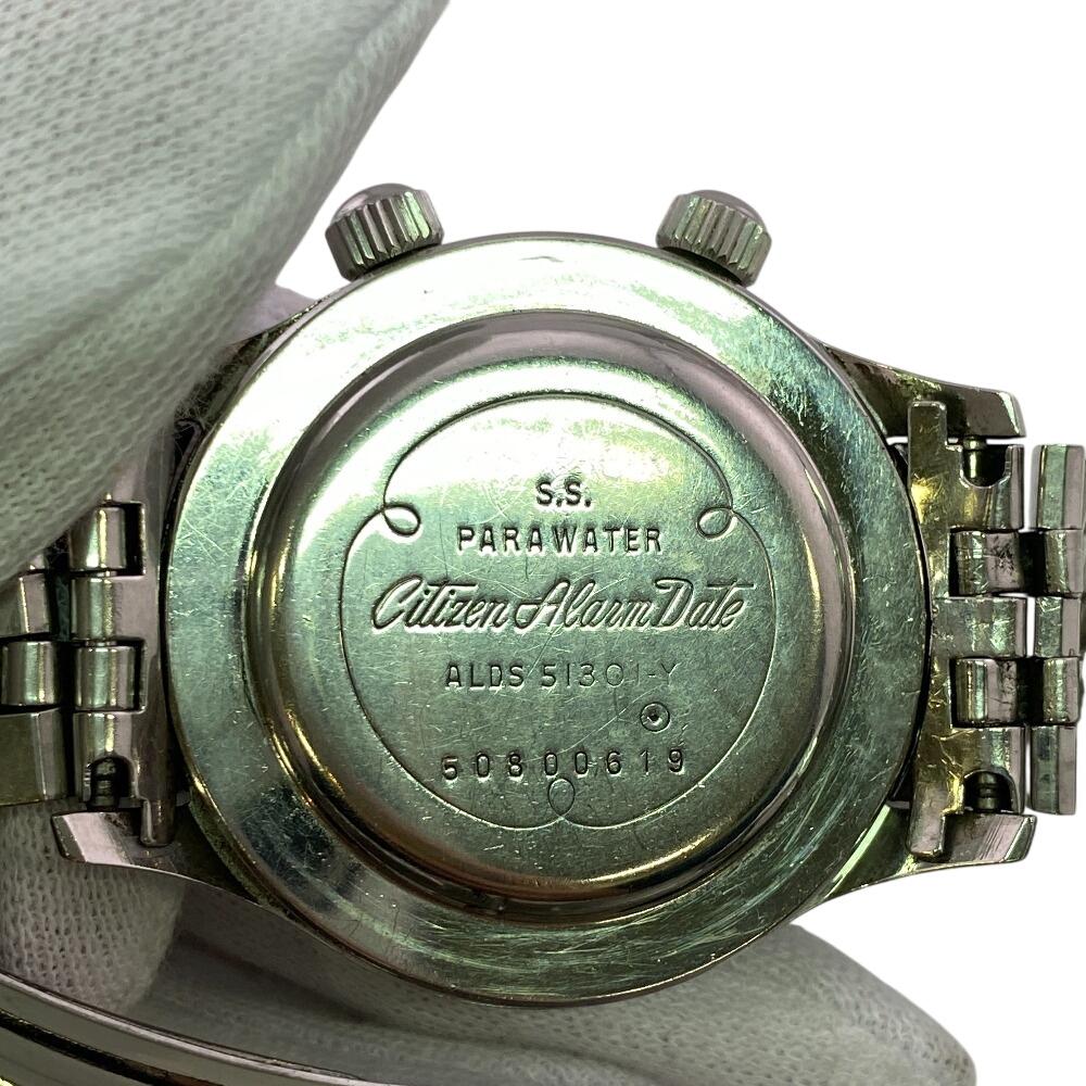 CITIZEN 3-hand date 21 stones Stainless Steel Alarm Date Watches Silver Stainless Steel Used
