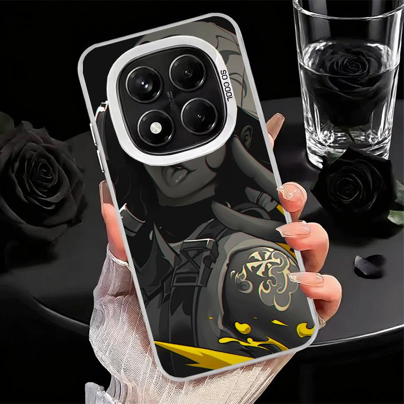 Черный Крутой Мягкий Чехол для Телефона V-Valorant Game для Xiaomi Redmi Note 13 14 15 Pro Plus 12S 12 11S 11 11T 10S 10 Ударопрочный Чехол Bac