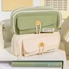 Korean Style Desktop Storage Pouch Multi-layer Stationery Bag Simple Pencil Bag  Office Supplies