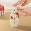 Soap Dispenser Refillable 3D Pump Flower Garden Soap Dispenser Resin Bottle Disinfectant Classic Design for Kitchen Bathroom
