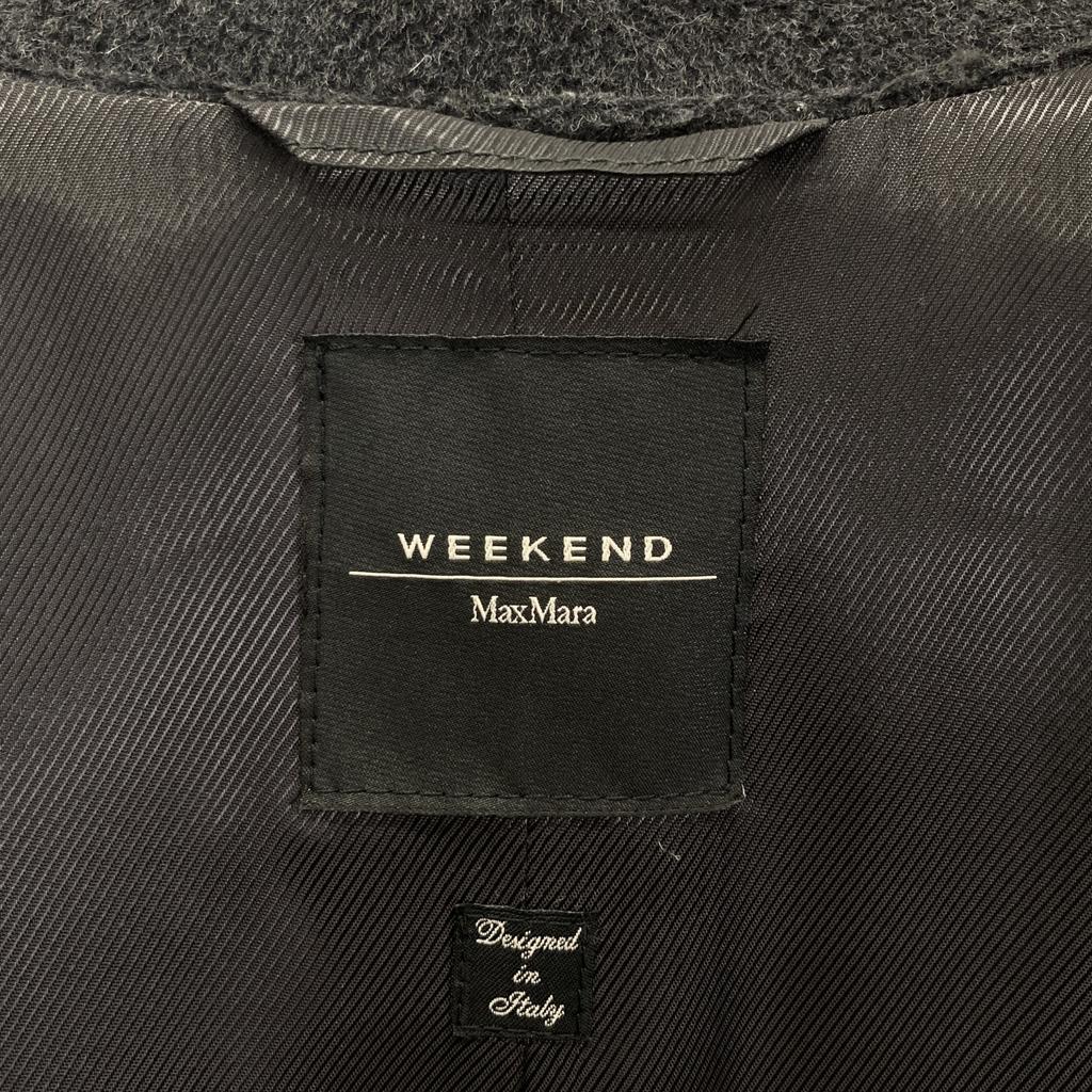 Max MaraWEEKEND 501602936 Пальто Честерфилд из 100% шерсти цвета древесного угля 42 серыйБ/у