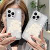 Чехол для телефона для iPhone 17 11 15 Pro Max 17 Air 14 12 13 Mini 16 Pro Max 17Pro Белый Цветок Прозрачный Прозрачный Силиконовый Чехол