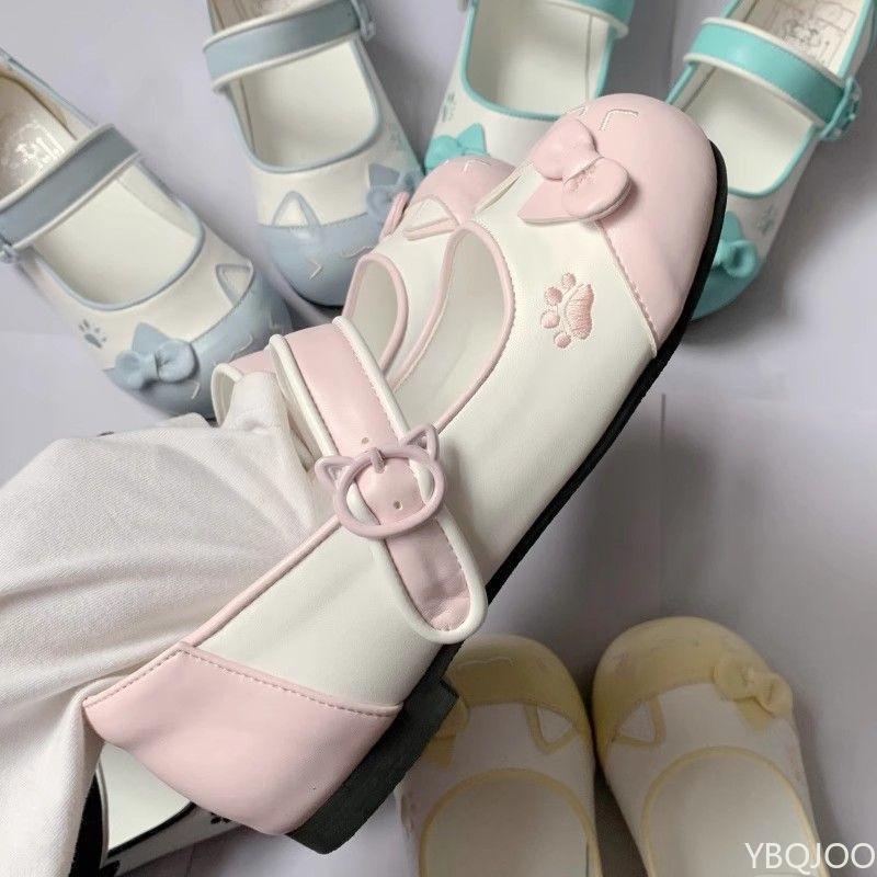 Весна Осень Новые Растерянный Котенок Милый Круглая Голова Низкий Подъем Обувь нишевая мода простая удобная женская обувь