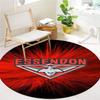 Essendon Football Club Round Area Rug,Carpet Rug for Living Room Bedroom Sofa Playroom Decor,Non-slip Floor Mat
