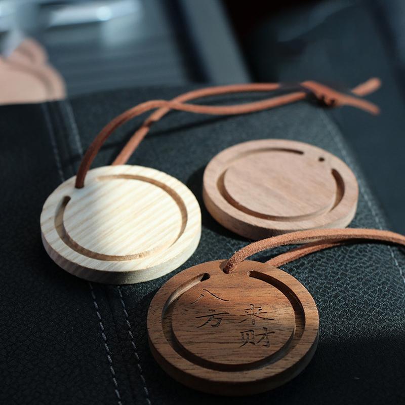 Круговой ароматерапевтический деревянный автомобильный освежитель воздуха, диффузор эфирных масел, впитывающий духи, таблетки из бука, удаление запаха из салона автомобиля