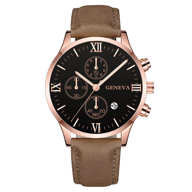 Бизнес мужские часы бренд класса люкс мужские кварцевые часы минималистичные повседневные кожаный ремешок цифровой календарь наручные часы для мужчин для работы