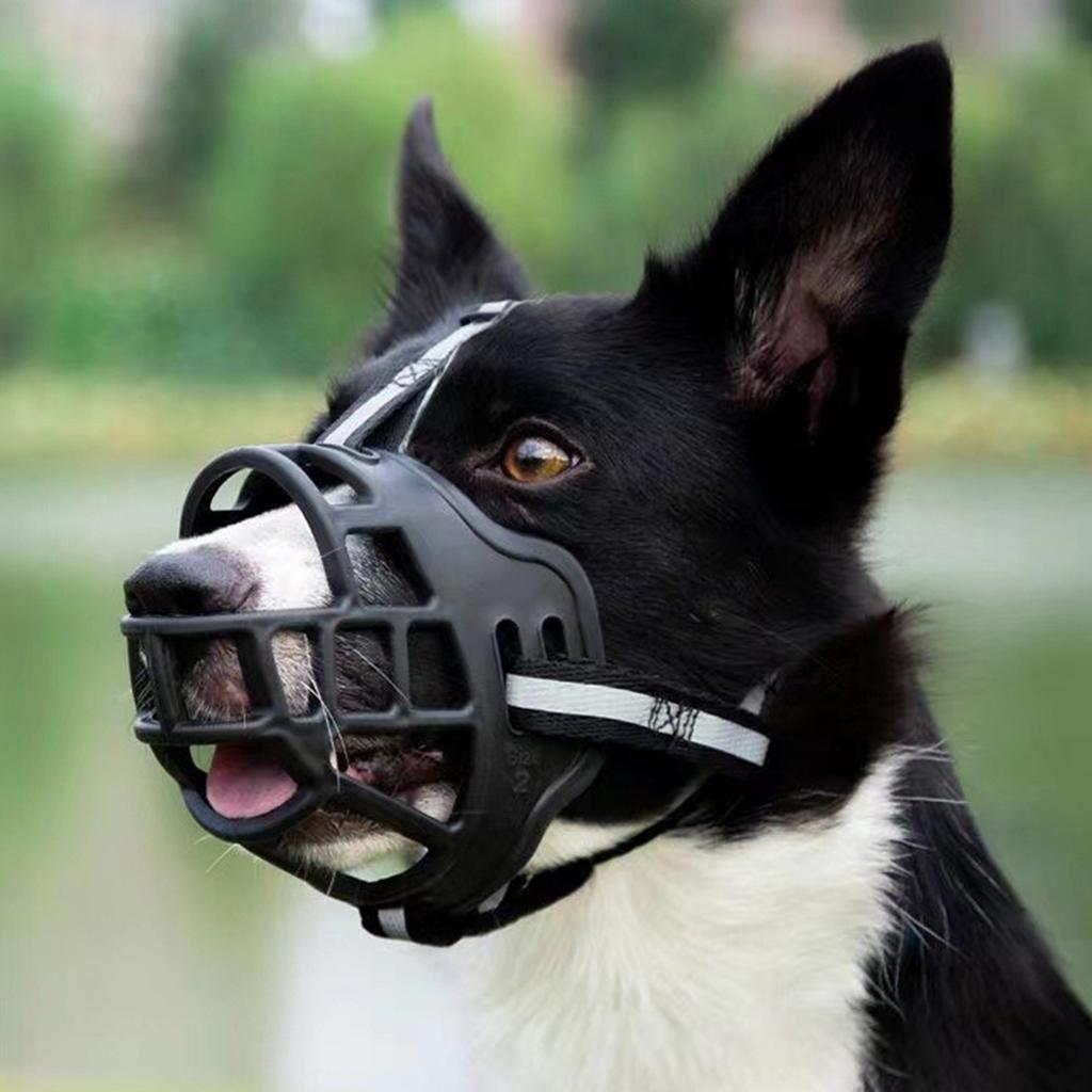 Soft Silicone Pet Dog Muzzle Breathable Basket Muzzles Comfy For Small Medium Large Dogs Stop Biting Barking Dogs Mouth Cover