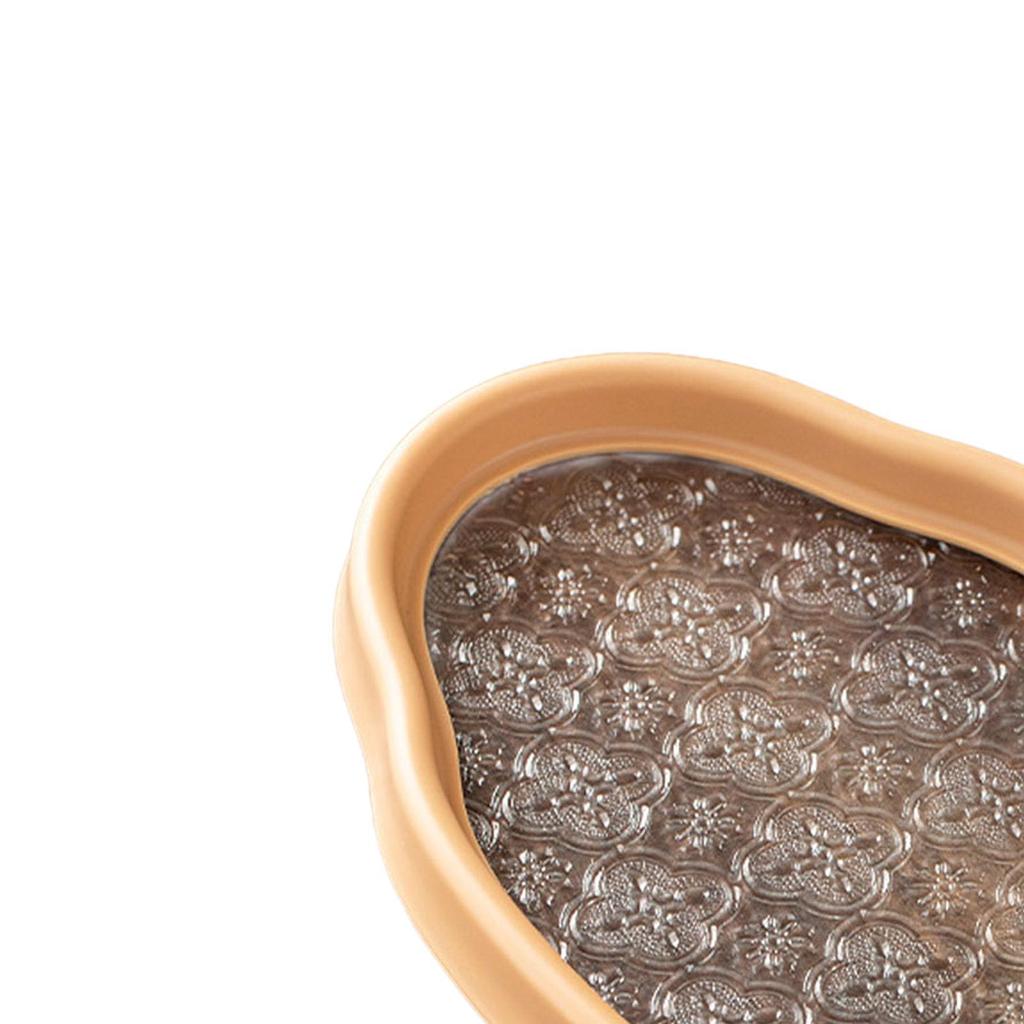 Поднос стеклянный с цветком бегонии, поднос для хранения для кофейного столика, для завтрака, для мероприятий