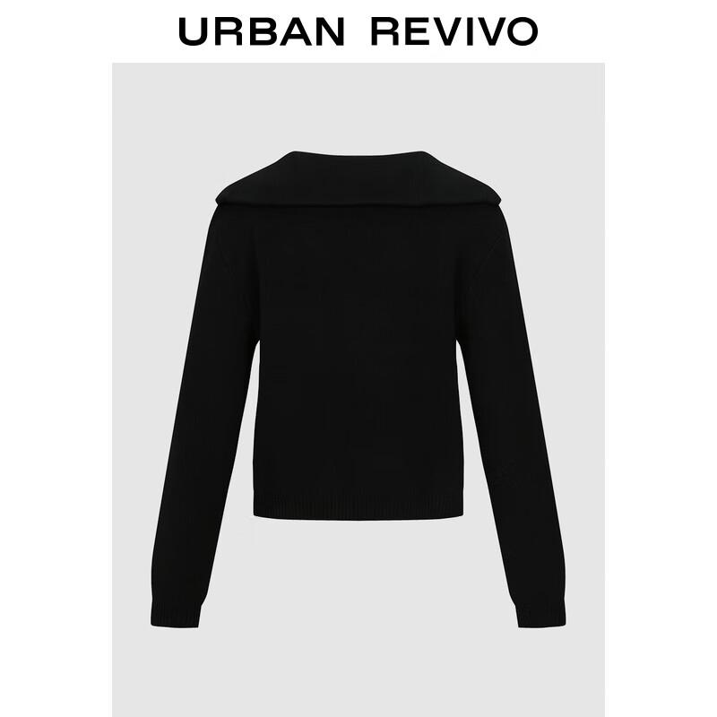 UR Women's Gold Button Lapel Knit Cardigan