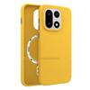 Premium Protective Case for OnePlus 15 Magnetic Quartz Sand Coating Heat Dissipation Cool Touch Minimalist Drop-Resistant Business Cover Yellow