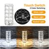 16 Touch Colors Led Rose Home Decor Rechargeable Rose Crystal Desk Lamp Bedroom Bedside Touch Crystal Night Light With Usb